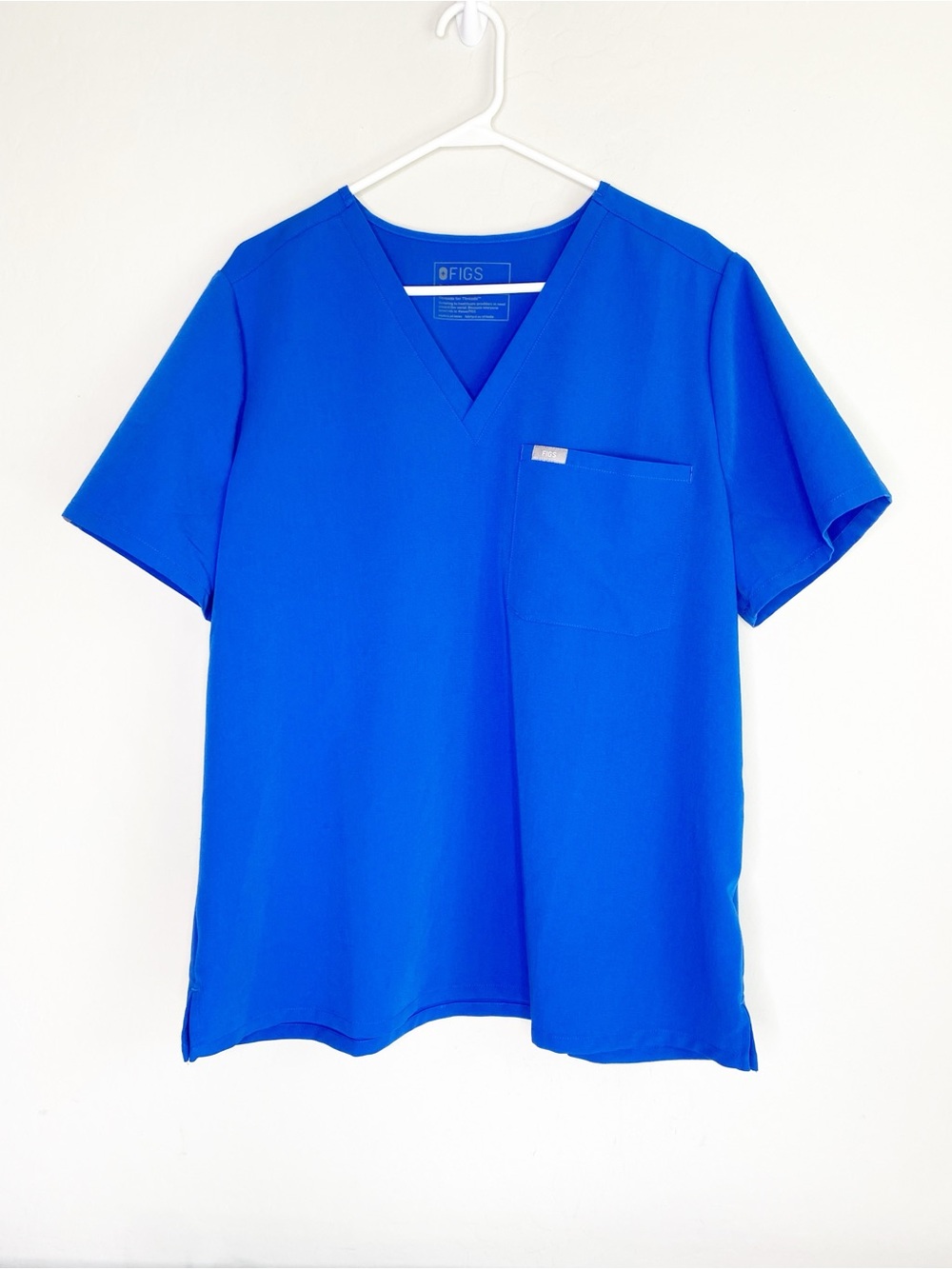 Figs Catarina One Pocket Scrub Top Royal Blue Size XXL